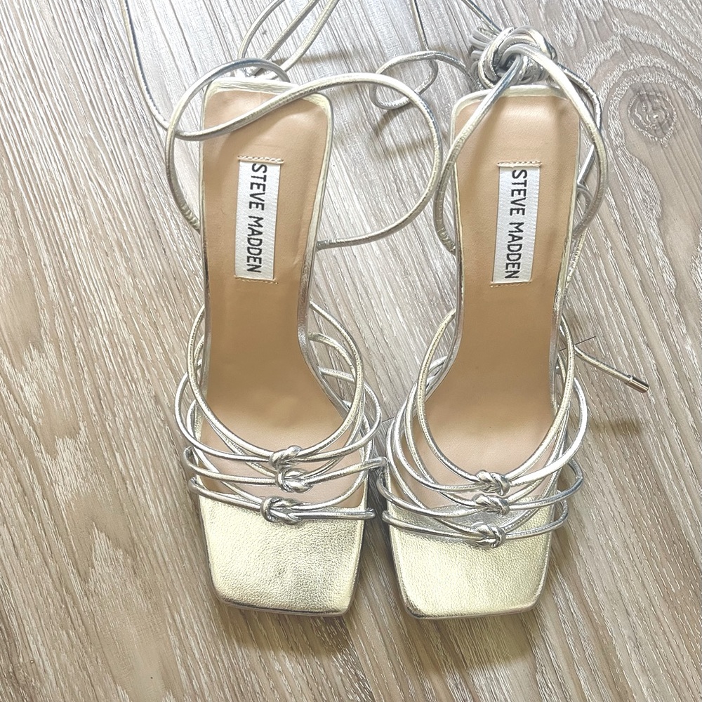 Strappy sandal heels